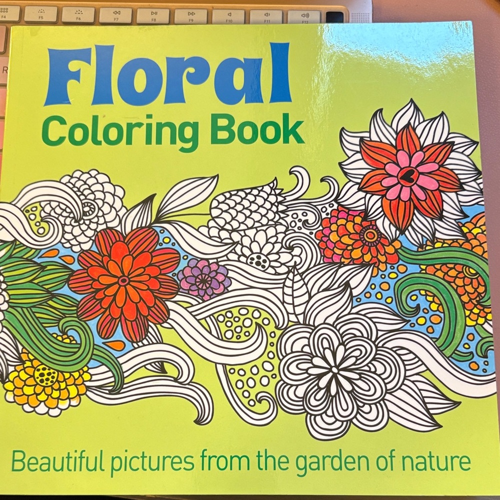 Floral Coloring Book - Green and Yellow